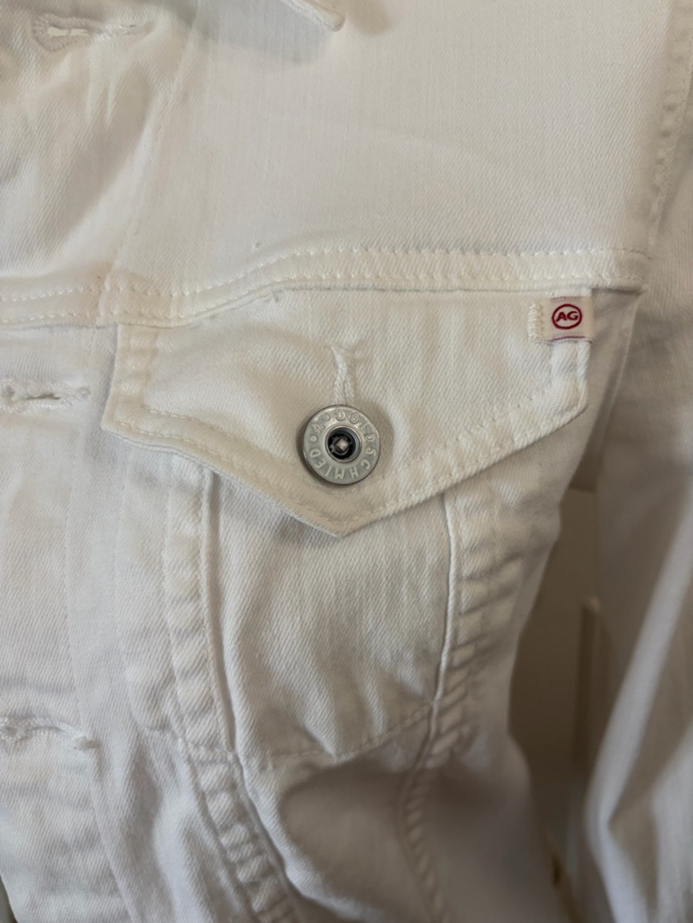 AG Adriano Goldschmied White Denim Robyn Jacket - Picture 6 of 12